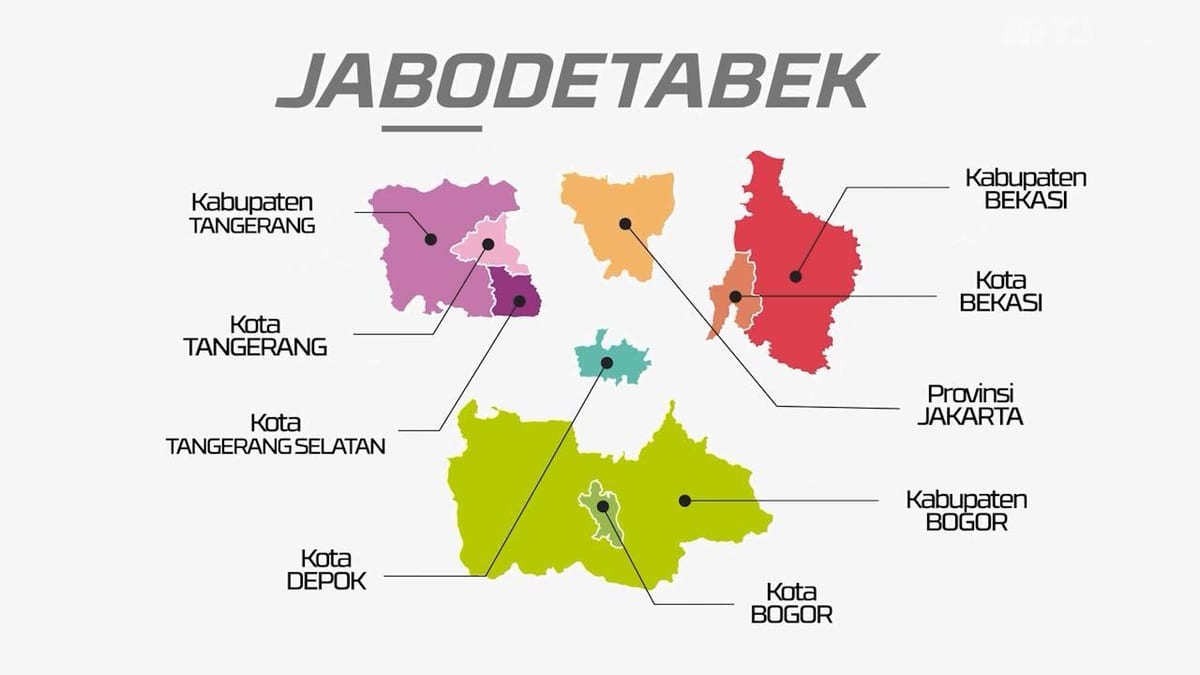 মানচিত্র jabodetabek