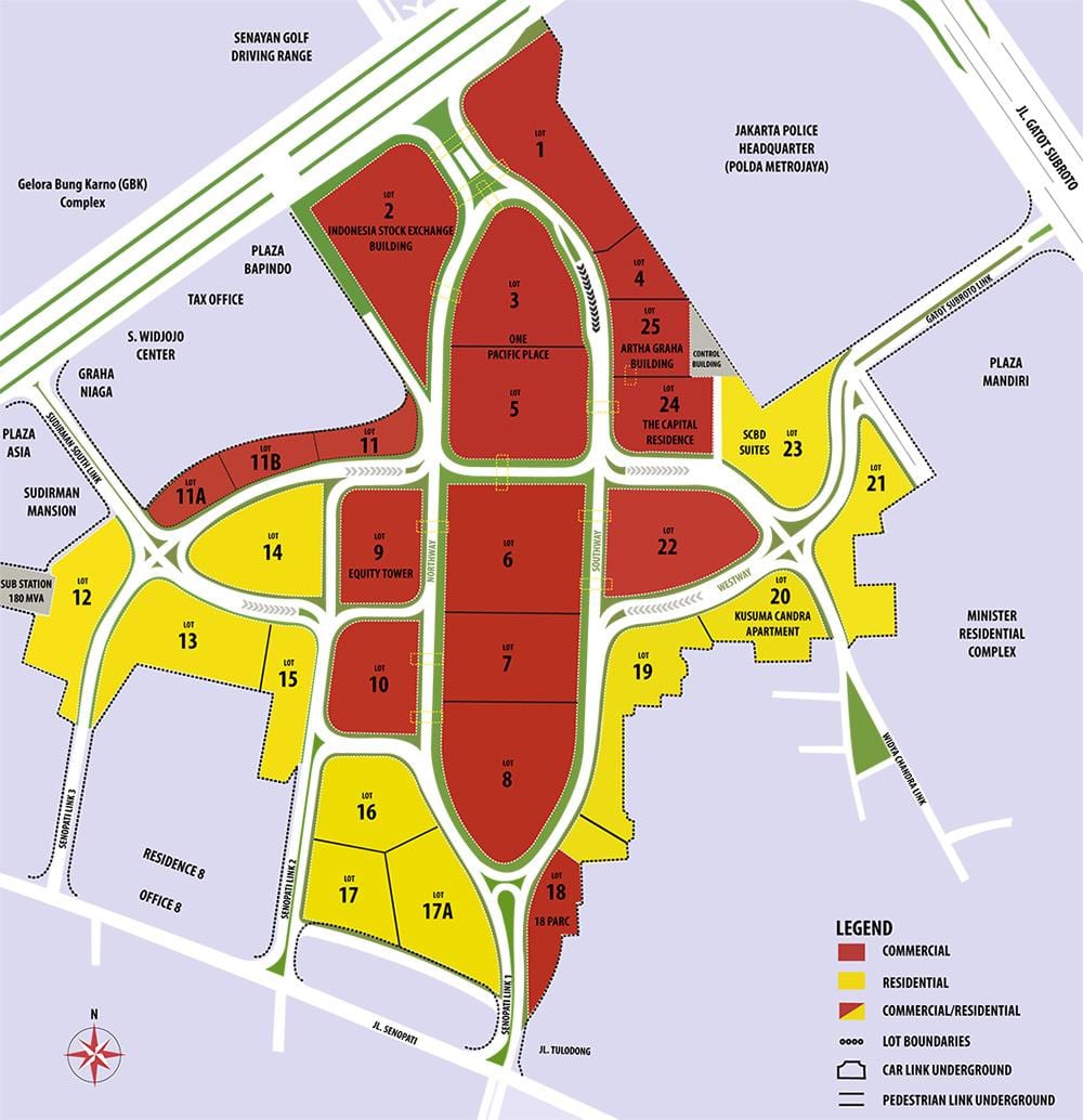 মানচিত্র scbd জাকার্তা