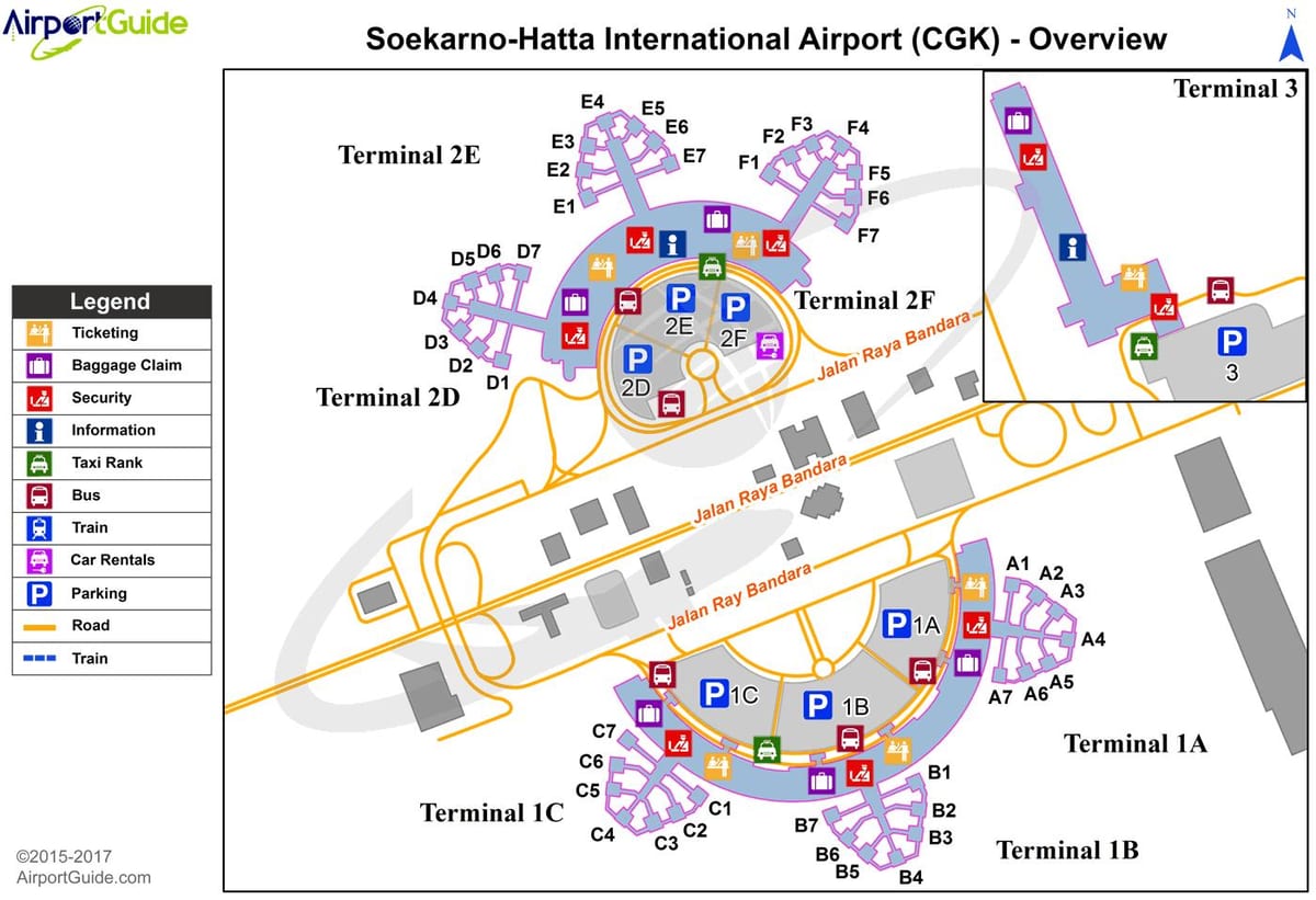 soekarno hatta আন্তর্জাতিক বিমানবন্দর মানচিত্র