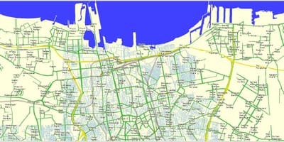 মানচিত্র উত্তর জাকার্তা